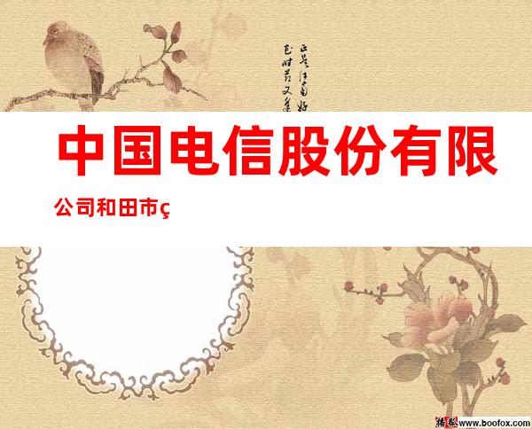中国电信股份有限公司和田市玉龙喀什镇营业厅