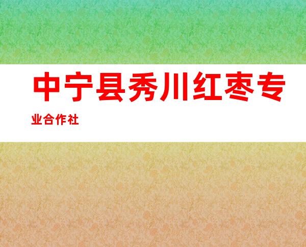 中宁县秀川红枣专业合作社