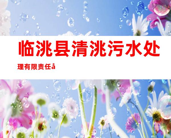 临洮县清洮污水处理有限责任公司
