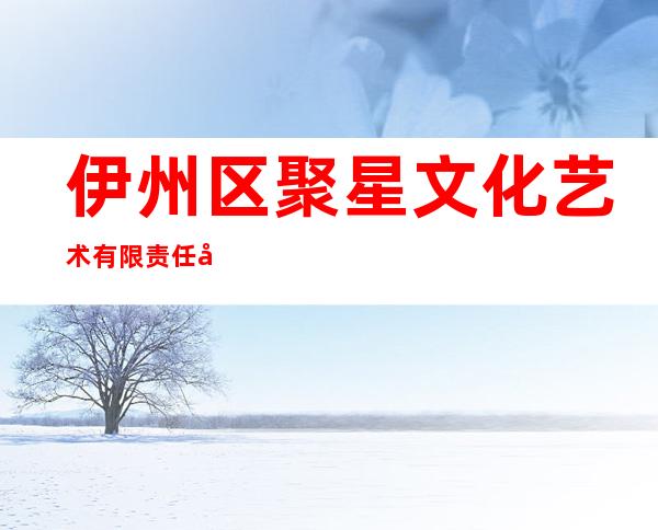 伊州区聚星文化艺术有限责任公司