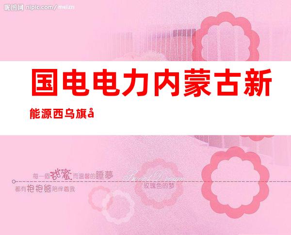 国电电力内蒙古新能源西乌旗分公司