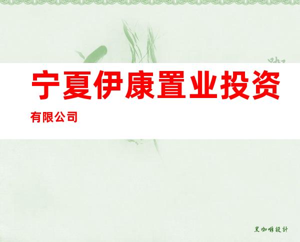 宁夏伊康置业投资有限公司