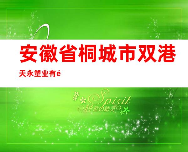 安徽省桐城市双港天永塑业有限公司