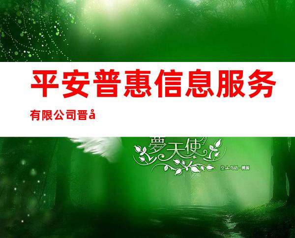 平安普惠信息服务有限公司晋城国贸分公司
