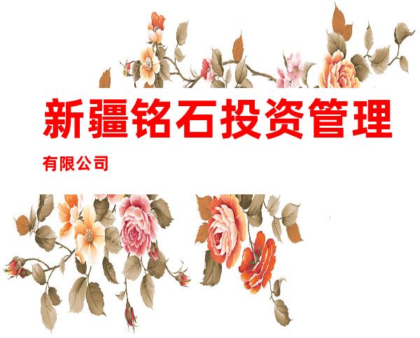 新疆铭石投资管理有限公司