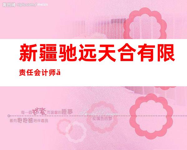 新疆驰远天合有限责任会计师事务所喀什分所