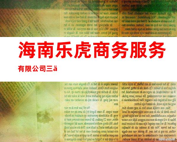 海南乐虎商务服务有限公司三亚分公司