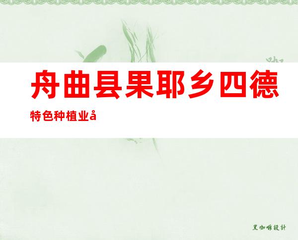 舟曲县果耶乡四德特色种植业农民专业合作社