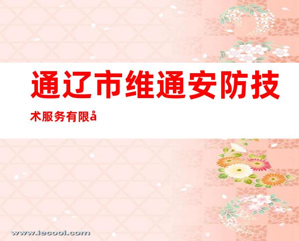 通辽市维通安防技术服务有限公司