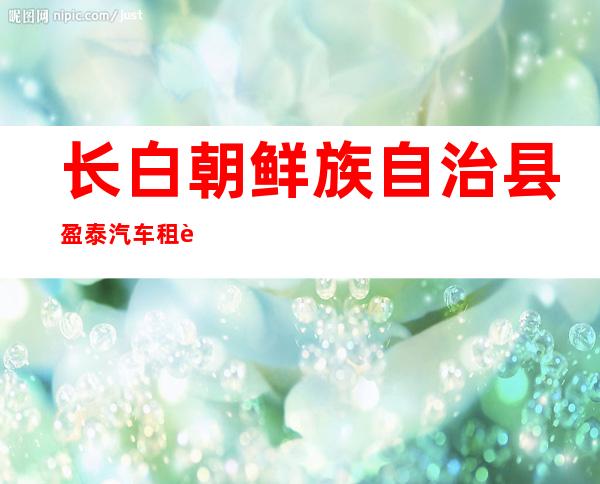 长白朝鲜族自治县盈泰汽车租赁服务有限公司