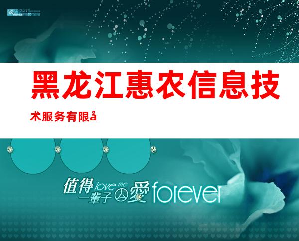 黑龙江惠农信息技术服务有限公司